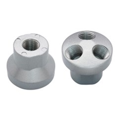 Round Manifold 1/4"bsp inlet and 3 x 1/4"bsp outlets