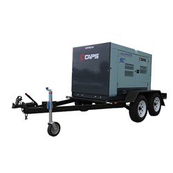 AIRMAN PDS265SC-5B2-T: 265cfm Aftercooled Trailer Diesel Compressor