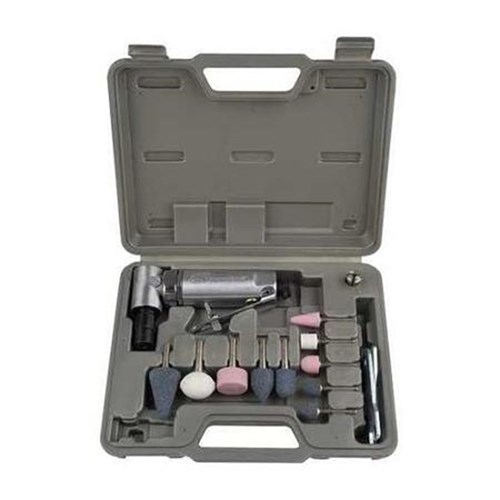 Ingersoll Rand 301BK: Air Angle Die Grinder Kit inc. 10 Mounted Grinding Tips